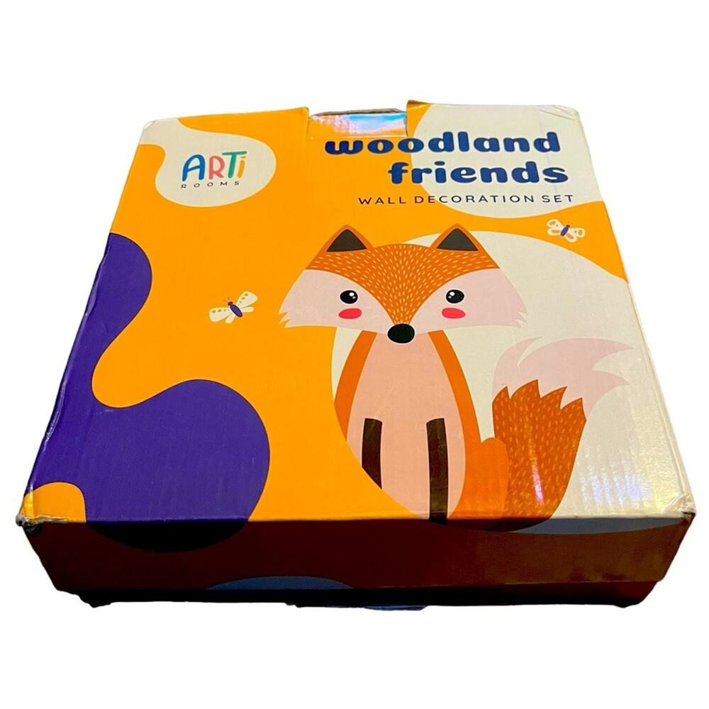 Woodland Friends Set of 3- 3D Wooden Wall Pictures 7.5” x 7.5” x .5”